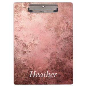 Rose Gold Textured Background Clipboard