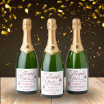 Rose Gold Thank You 50th Birthday Party Favours Sparkling Wine Label<br><div class="desc">Say 'thank you' to your party guests with our personalised 50th birthday favours. A fun and unique party favour for adults that your friends will enjoy! Create incredible memories of your big day every time your guests raise a glass to toast. Cheers to 50 and beyond!</div>