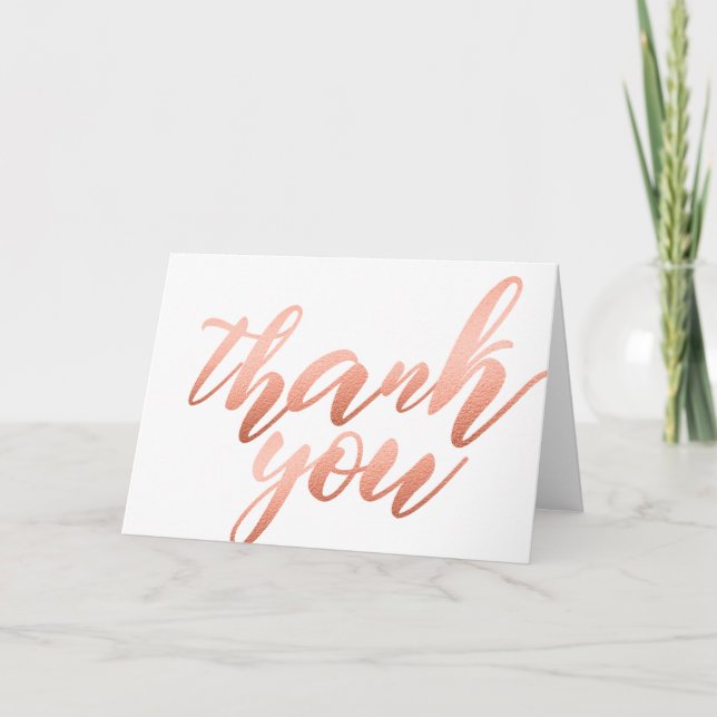 Rose Gold Thank You Note (Front)