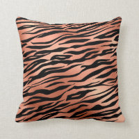 Rose Gold Tiger Zebra Stripes Fur