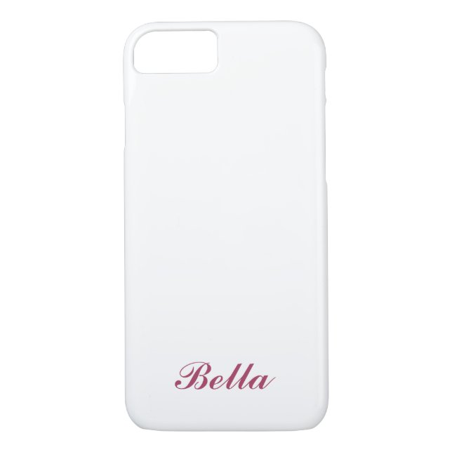 Rose Gold & Transparent Personalised iPhone 7 Case (Back)