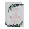 Rose gold typography Floral grey wedding