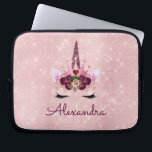 Rose Gold Unicorn Sparkle Princess Monogram Name Laptop Sleeve<br><div class="desc">Rose Gold Unicorn Sparkle Princess Monogram Name Girly Monogram Case. This case can be customised to include your first name. Please contact the designer for matching items.</div>