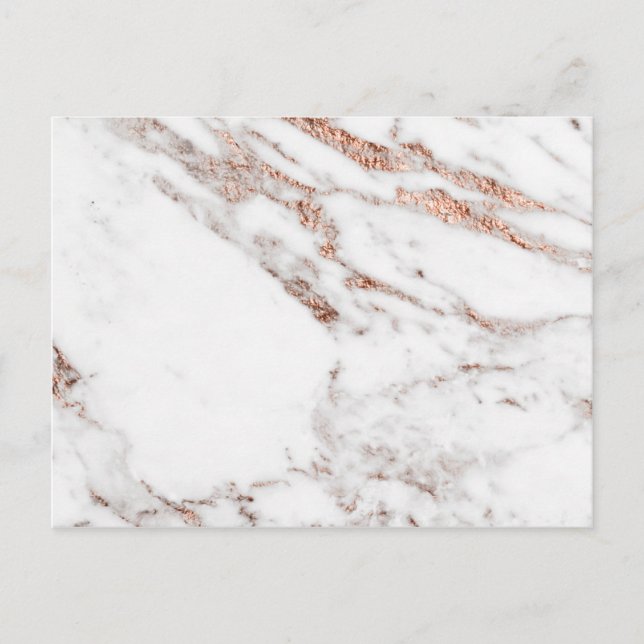 Rose gold vein marble postcard (Front)