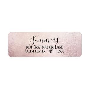 Rose gold Vintage Faded Script Address