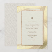 Rose Gold Watercolor Brush Strokes Wedding