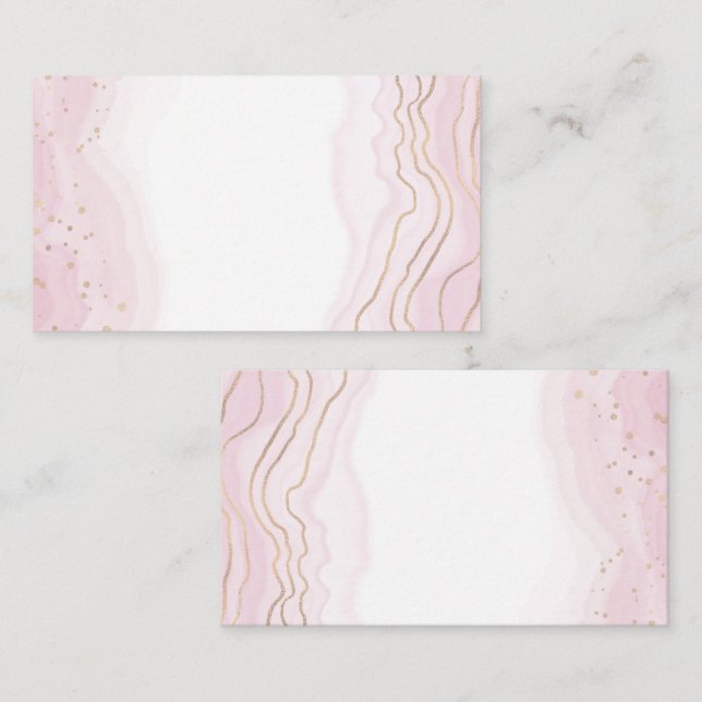 Rose Gold Watercolor Business Card (Front/Back)