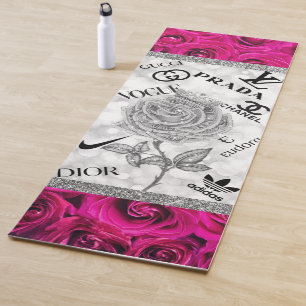 Rose Gold Watercolor Luxury Gold Glitter Blush  Yoga Mat
