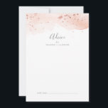 Rose Gold Watercolor Wedding Advice Card<br><div class="desc">This rose gold watercolor wedding advice card is perfect for an elegant wedding and can be used for any event. The whimsical design features neutral blush pink watercolor with beautiful faux rose gold glitter. These advice cards can be used as a guestbook alternative for a wedding reception, bridal shower, baby...</div>
