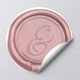 Rose Gold Wedding Ampersand Wax Seal