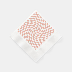 Rose Gold Wedding Collection Check Chequered   Napkin