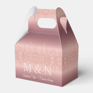 Rose Gold Wedding Favour or Gift Boxes Personalise