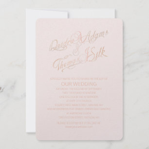 Rose Gold Wedding Invitations