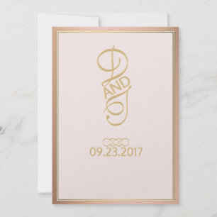 Rose Gold Wedding Invitations