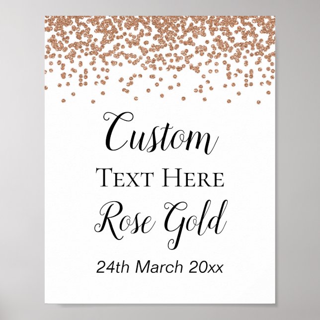 Rose Gold Welcome Sign - Bridal | Baby Shower Sign (Front)