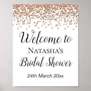 Rose Gold Welcome Sign - Bridal   Baby Shower Sign