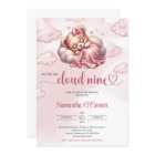 Rose gold we're on cloud nine teddy bear girl