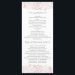 Rose Gold & White | Chic Floral Wedding Program Programme<br><div class="desc">Create your own custom "Rose Gold & White | Chic Floral Wedding Program" programs.</div>
