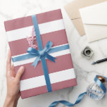 Rose Gold White Classic Horizontal Striped Wrapping Paper<br><div class="desc">Rose Gold and White Classic Horizontal Striped Wrapping Paper</div>