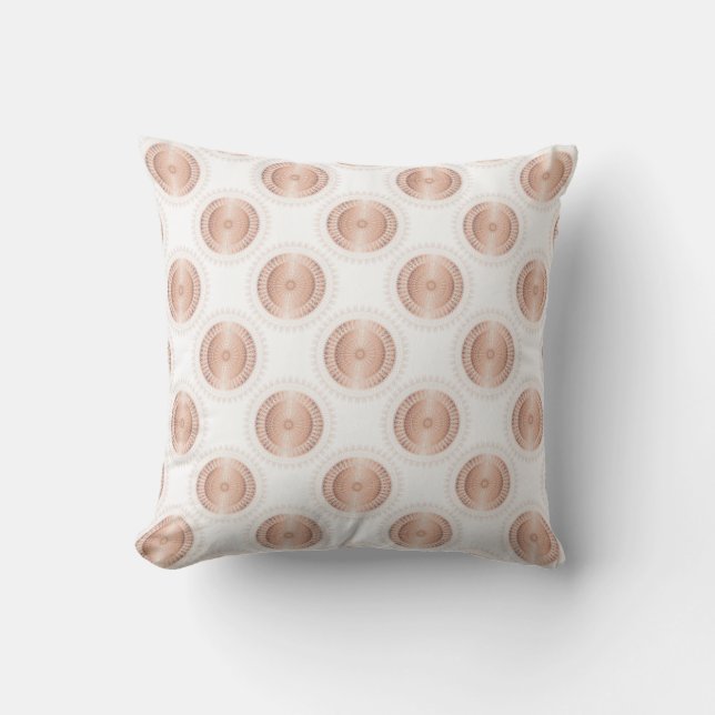 Rose Gold White Dots Pattern Cushion (Front)