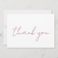 Rose Gold White Elegant Modern Plain Handwriting