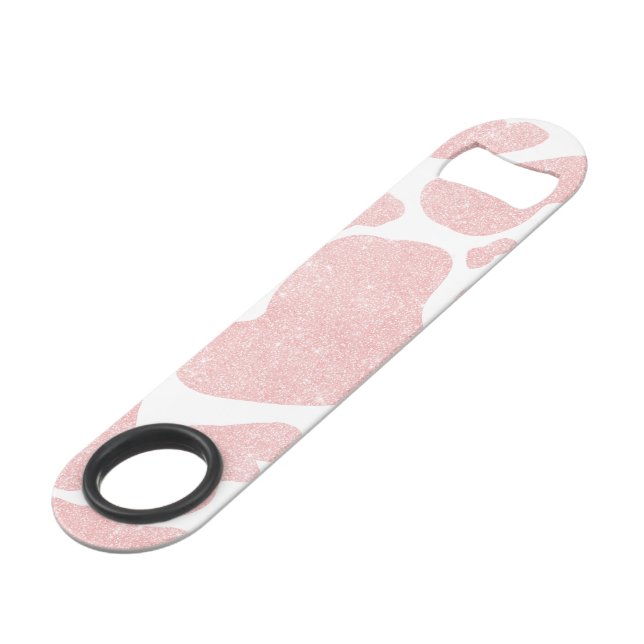 Rose Gold white Large Cow Spots Animal Pattern (Front Angled)