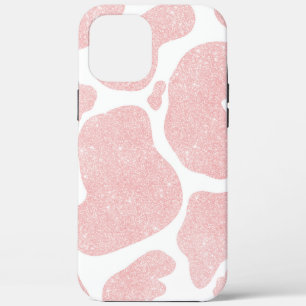 Rose Gold white Large Cow Spots Animal Pattern iPhone 12 Pro Max Case