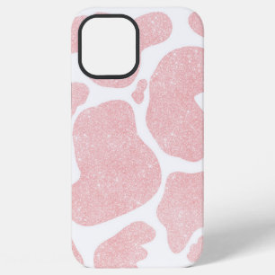 Rose Gold white Large Cow Spots Animal Pattern iPhone 12 Pro Max Case