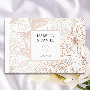 Rose Gold White Photo Wedding Foil Guest Book