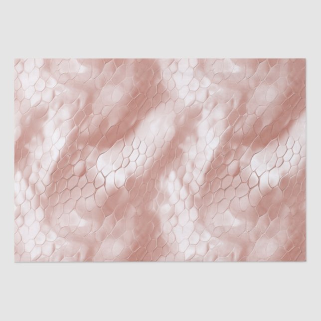 Rose Gold White Snake Skin Tissue Paper (Front)