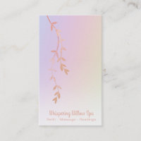 *~* Rose Gold Willow Tree Branch Leaves Rainbow