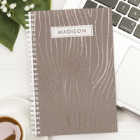 Rose Gold Wood Grain Abstract Luxe Glam