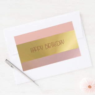 Rose Goldblush Rectangular Sticker