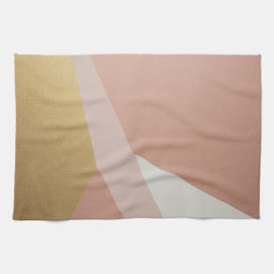 Rose Golden Hour Geometry Tea Towel