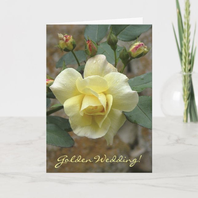 rose, Golden Wedding! Card (Front)