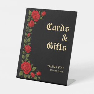 Rose Gothic Wedding Cards & Gifts Sign