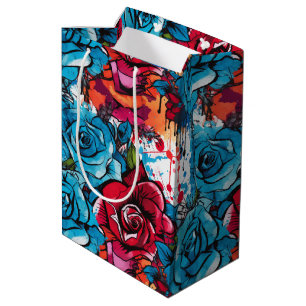 Rose Graffiti Urban Streetwear Medium Gift Bag