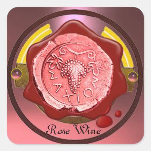 ROSE GRAPE WINE RED WAX SEAL