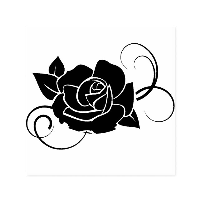 rose-graphic-flower-deco self-inking stamp (Design)