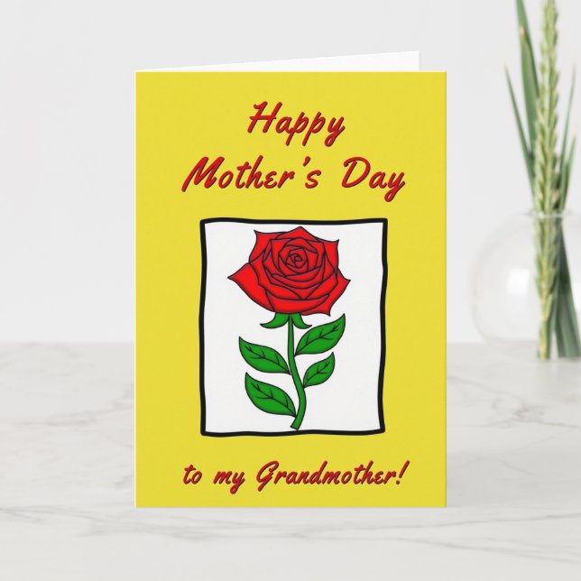 Rose Graphic Mothers Day Card (Front)