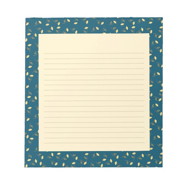 Rose Green Border Notebook Pad (Front)