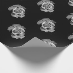 Rose Greyscale Wrapping Paper