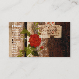 Rose Grunge Business Card