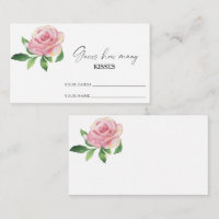 Rose - guess how many kisses bridal game