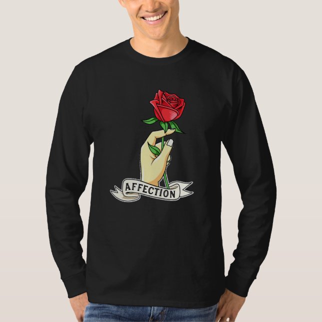 Rose Hand Affection Novelty T-Shirt (Front)