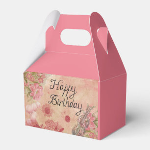 Rose Happy Birthday Favour Box Floral Music Design