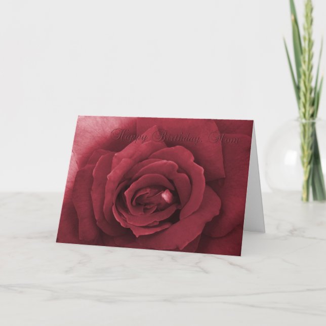 rose happy birthday mum card (Front)