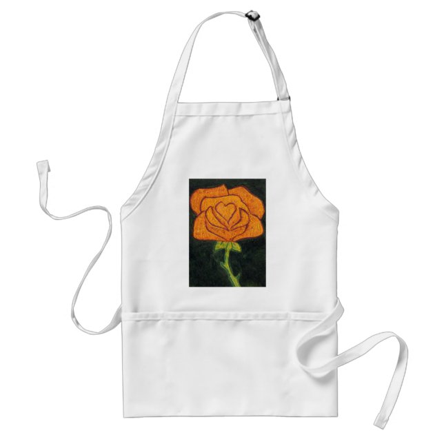 "Rose Heart #2" Floral Apron (Front)