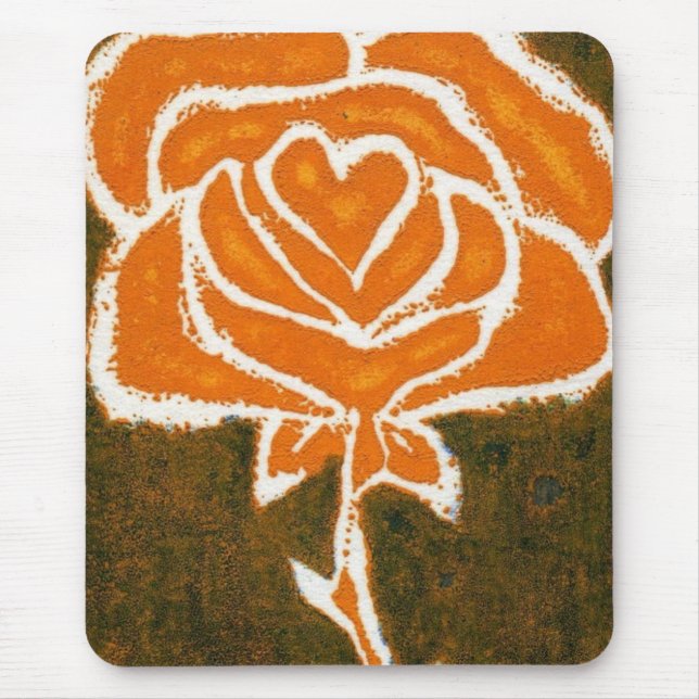 "Rose Heart #8" Floral Mousepad (Front)