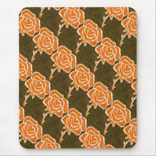 "Rose Heart #8" Tiled Pattern Floral Mousepad